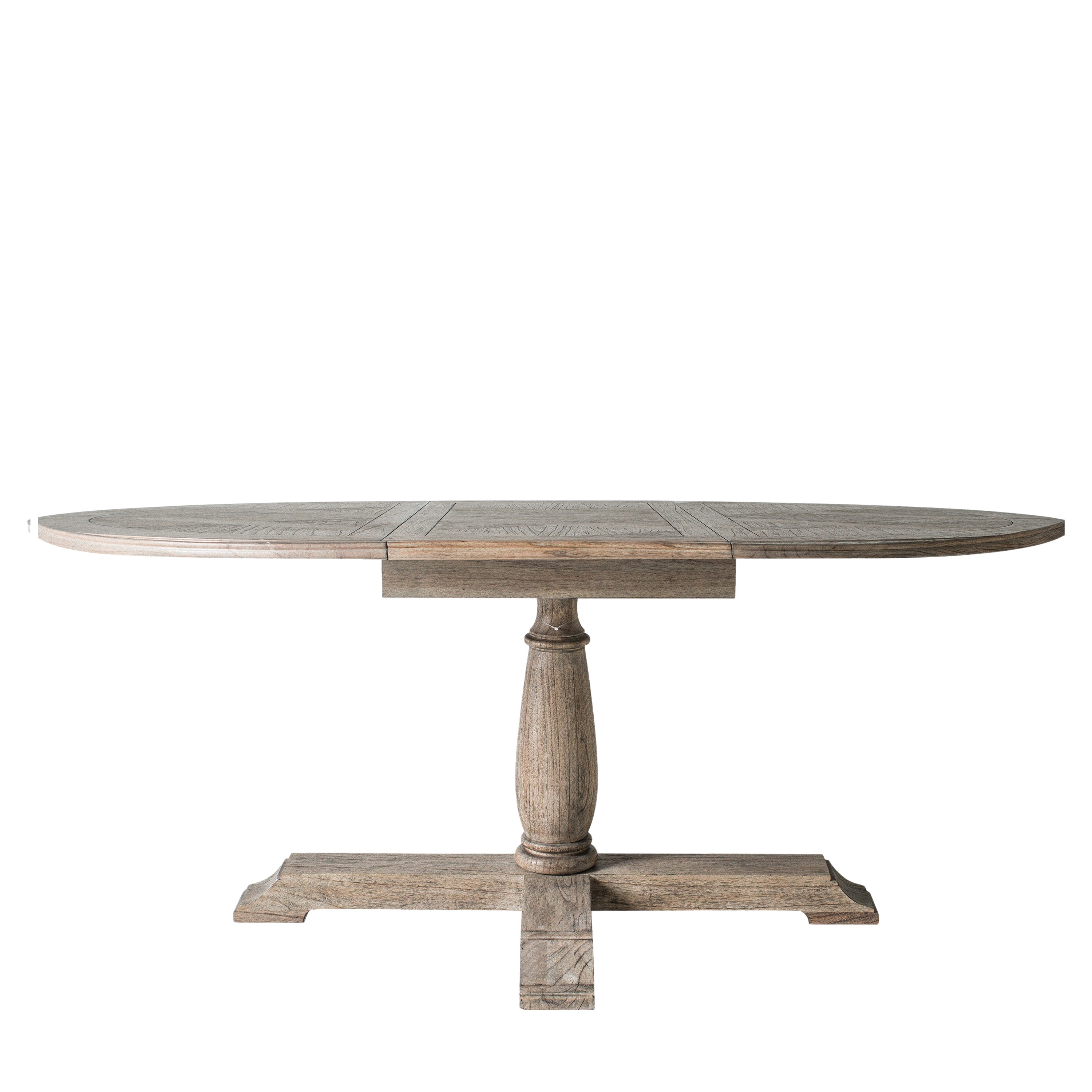 Tobago Ash Wood Round Extendable Dining Table